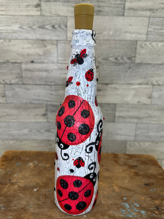 Small Light Up Bottle w/Lady Bugs