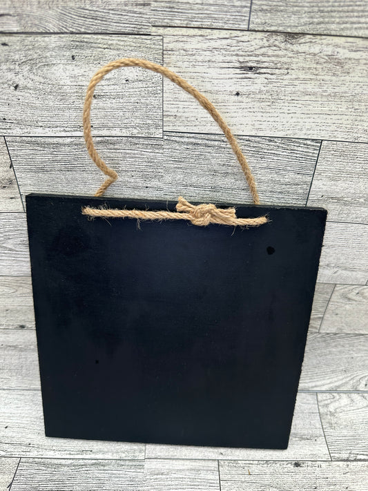 Halloween Sign with a Skeleton Drinking Tea/Coffee with a Crow