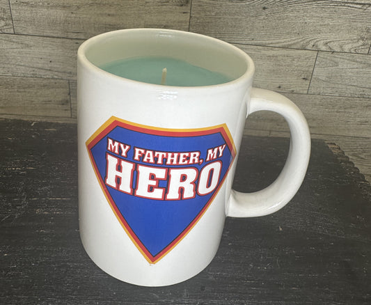 My Father, My Hero Soy Wax 12 oz Candle in a Mug