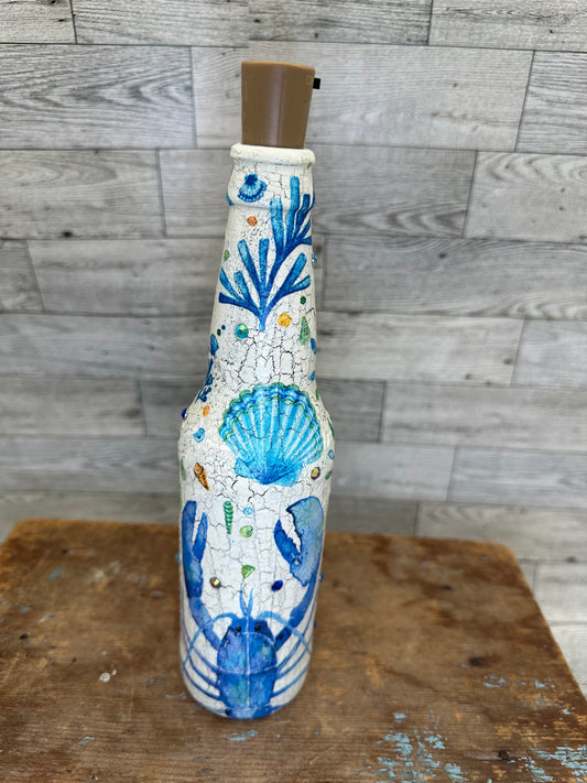 Lobster/Sea Shells Small Light Up Bottle