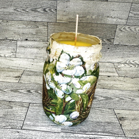 16 oz Soy Wax Sunflower Scented Candle w/Birds