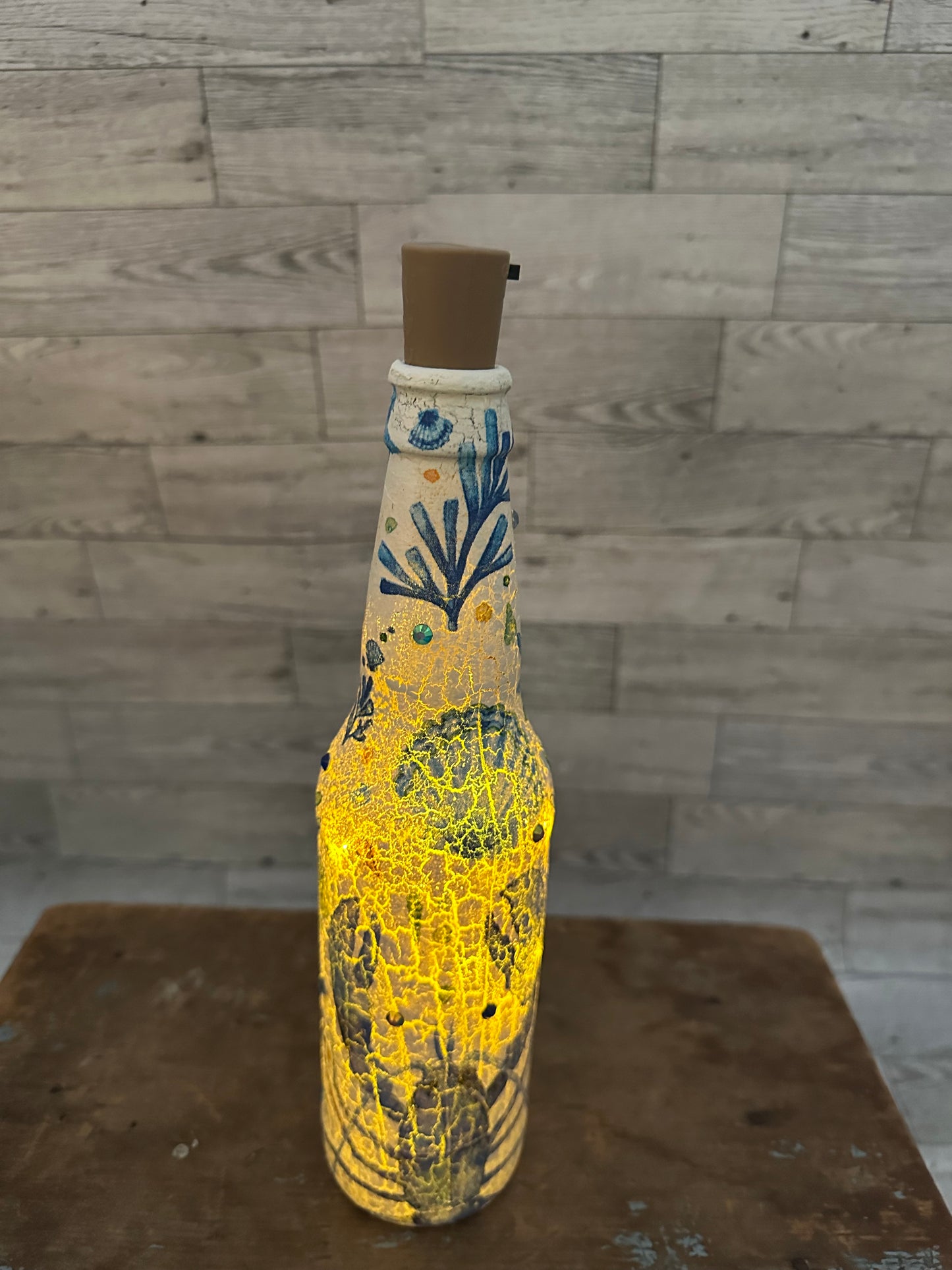 Lobster/Sea Shells Small Light Up Bottle