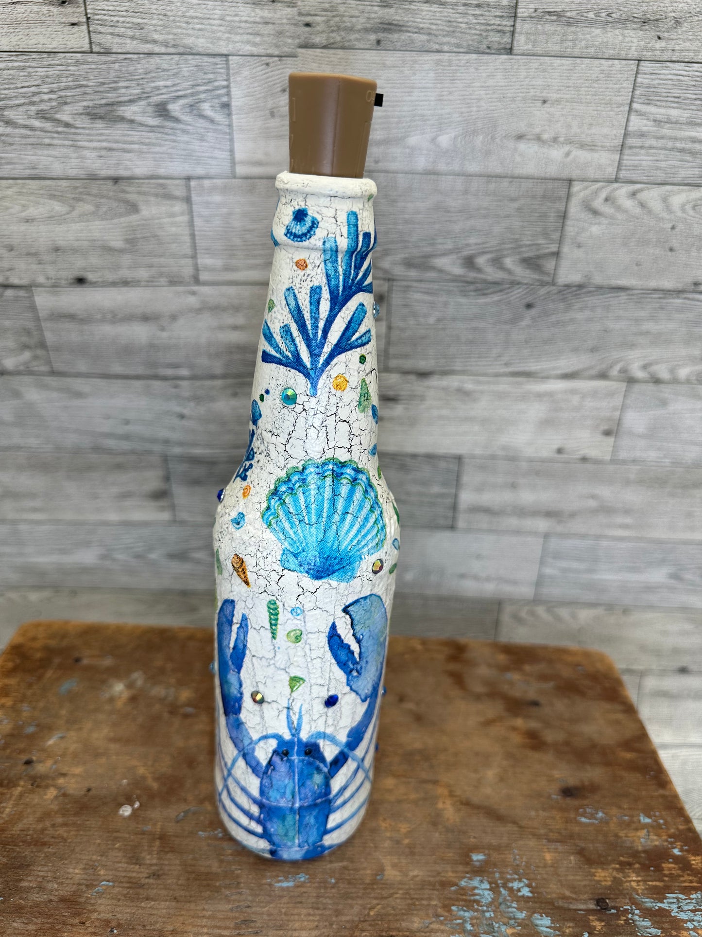 Lobster/Sea Shells Small Light Up Bottle