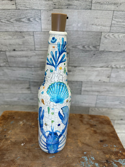 Lobster/Sea Shells Small Light Up Bottle
