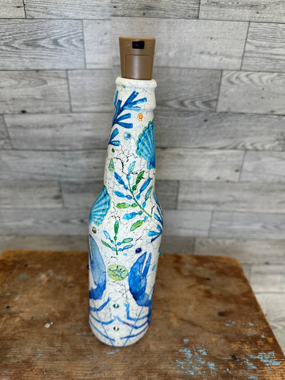 Lobster/Sea Shells Small Light Up Bottle