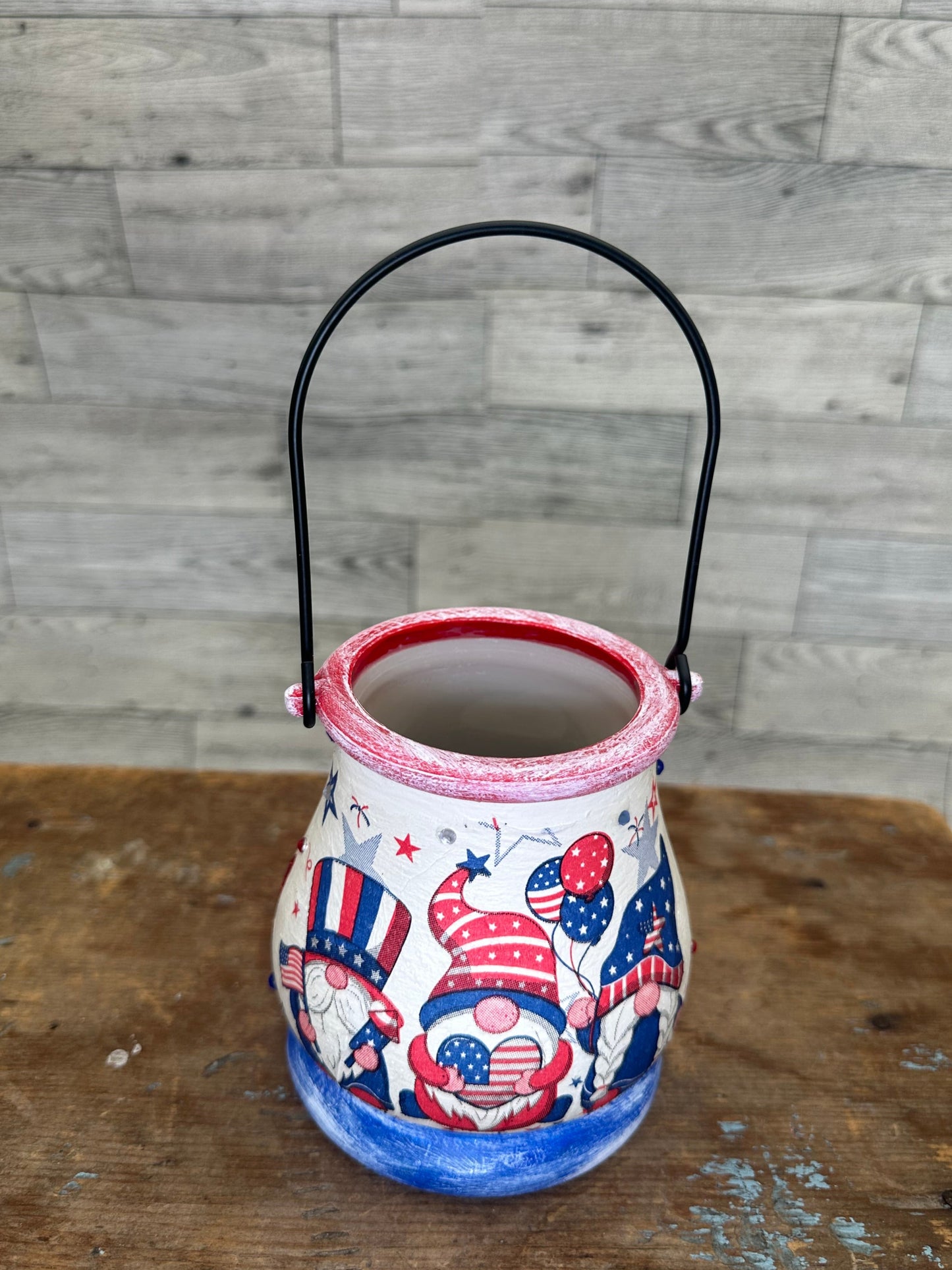 4th of July Gnomes Hanging Tealight Holder