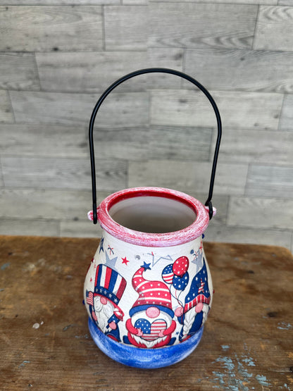 4th of July Gnomes Hanging Tealight Holder