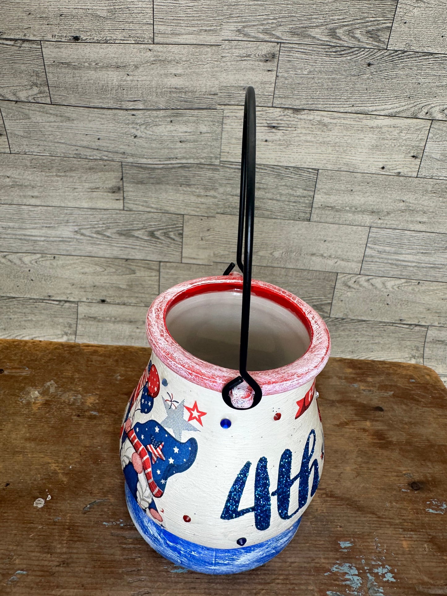 4th of July Gnomes Hanging Tealight Holder