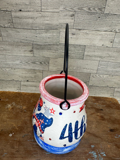 4th of July Gnomes Hanging Tealight Holder