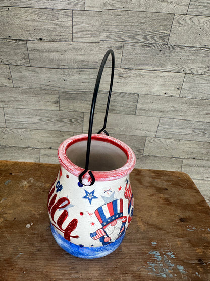 4th of July Gnomes Hanging Tealight Holder