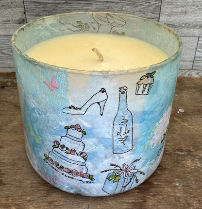 16 oz Buttercream Vanilla Candle - Wedding "Bride" Theme